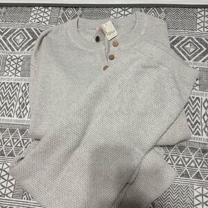 Free People Ivory Waffle Knit Hailee Beach Set